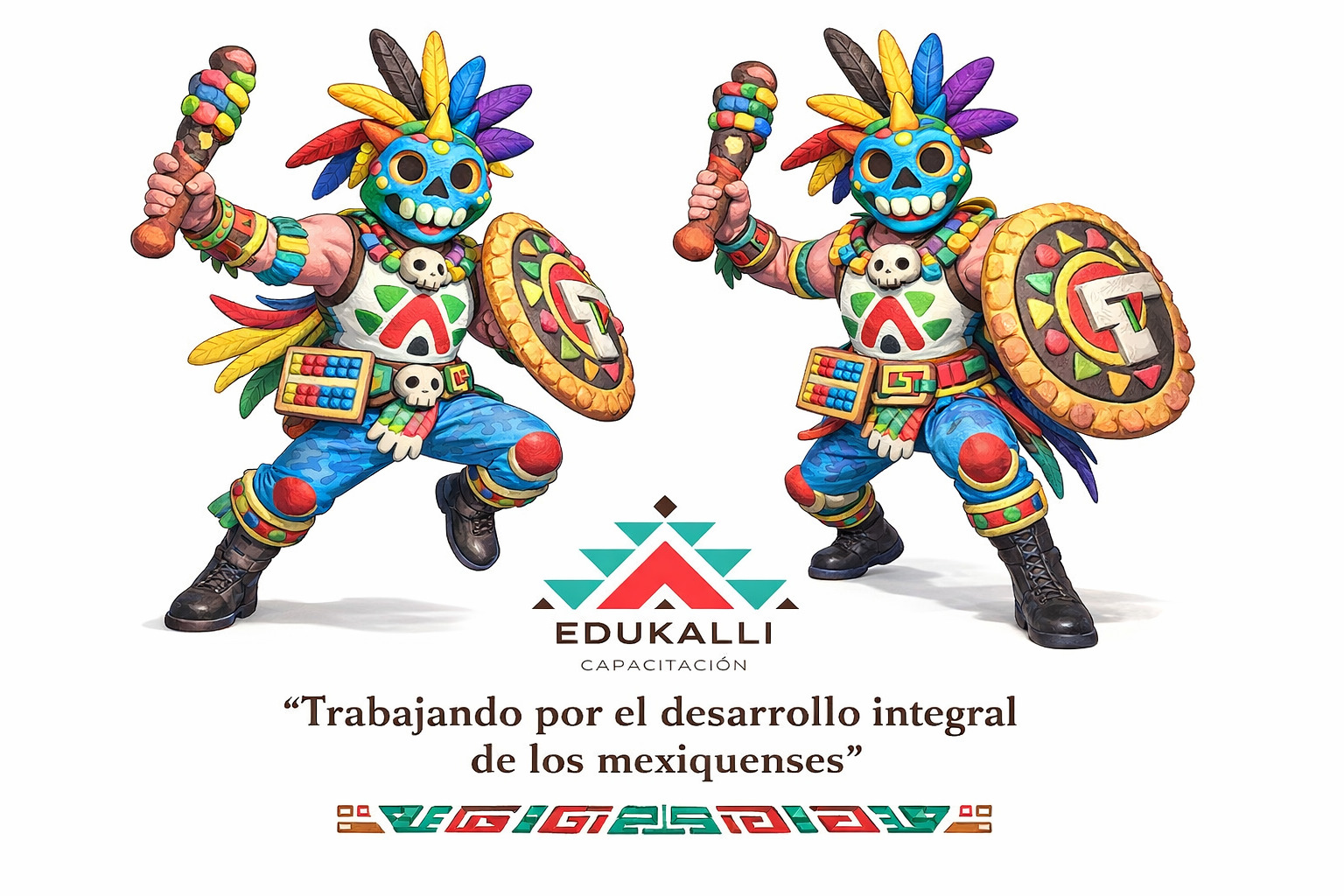 Ilustración de matemáticas con identidad mexicana y Nepohualtzinzin