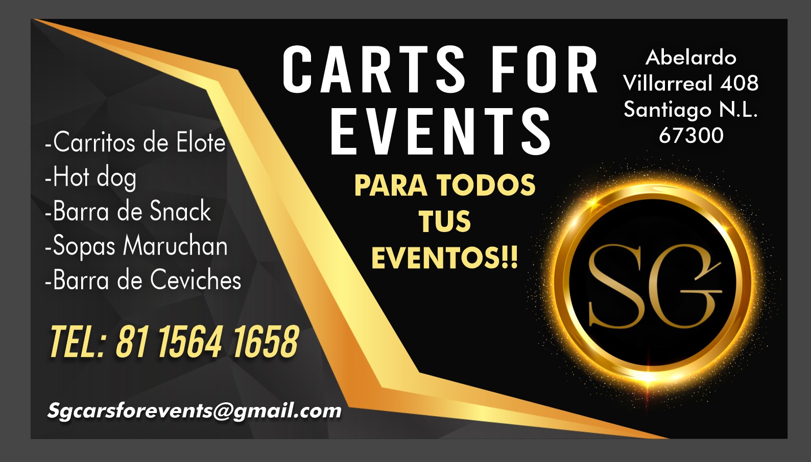 SG CARTS FOR EVENTS